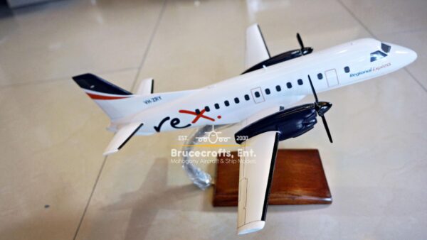 Model of Saab 340 Rex Airlines Aircraft with detailed craftsmanship.